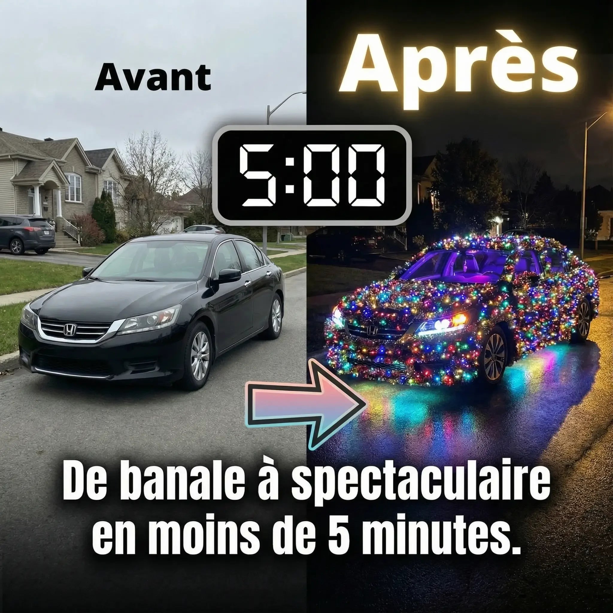 Kit Guirlandes LED Voiture de Noël